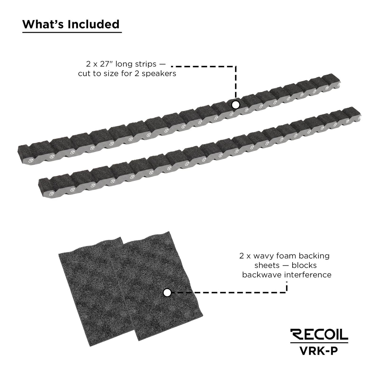 Recoil Foam Speaker Ring Kit Double - 4 Speaker kit (VRKQ)