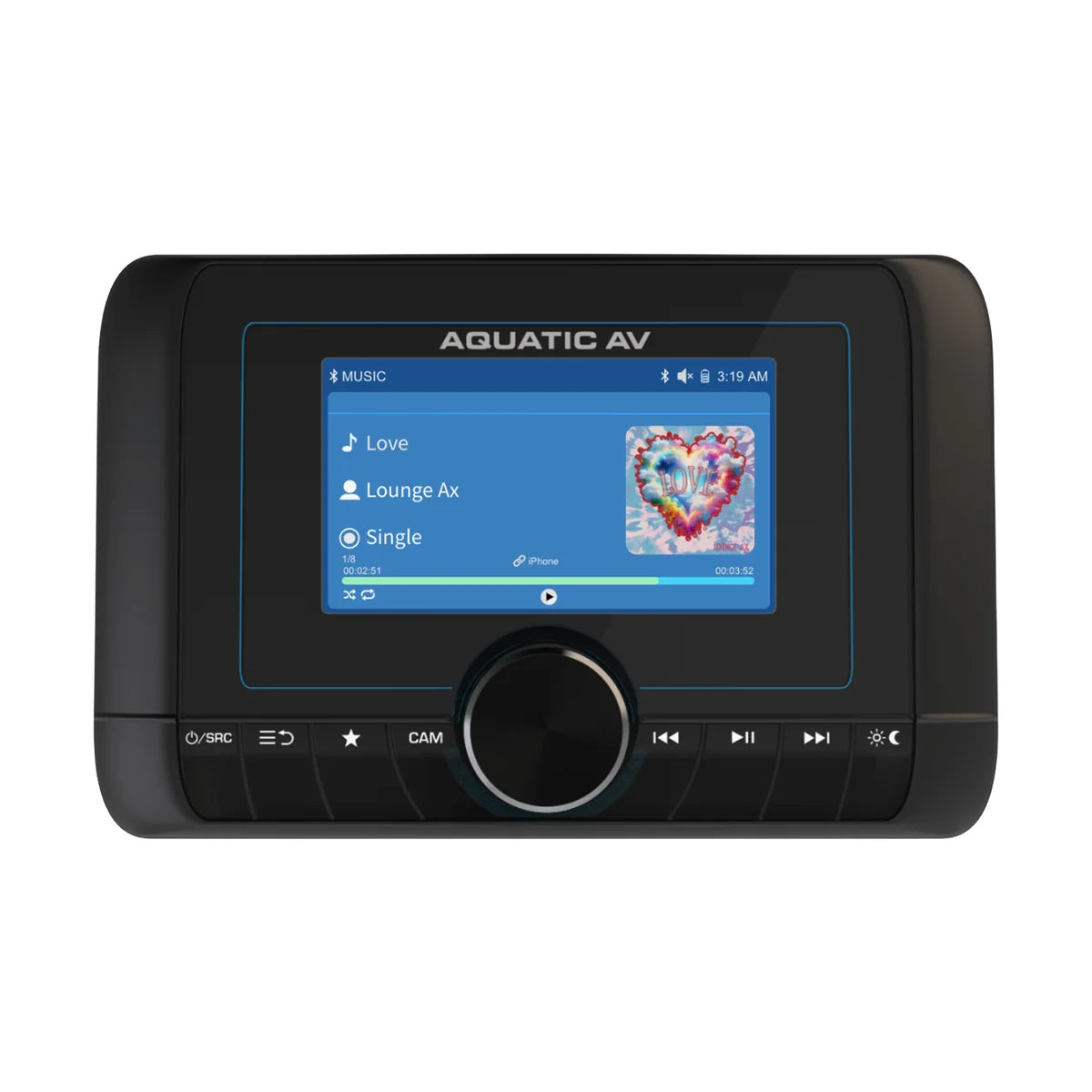 AQUATIC AV Compact Bluetooth Receiver, 3 Zone Outputs, 4V RCA Pre-Outs (CP7)