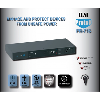 Protek PR-71S 8 Outlet Component Surge Protector with USB