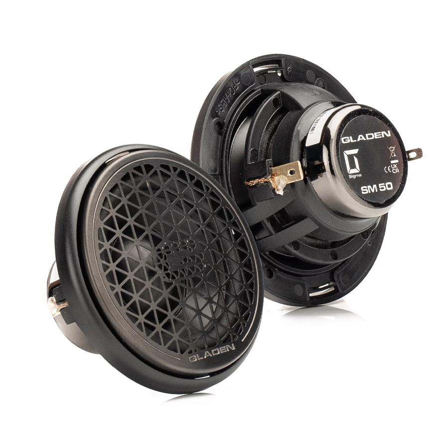 GLADEN SIGMA 50mm Mid-Range / Wideband (sold as PAIR) - BLACK grilles included (special order) (SM50BLACK)