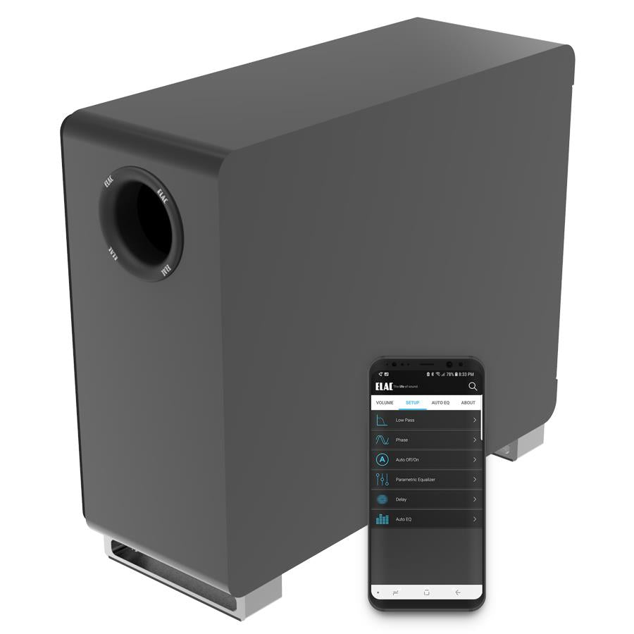 MURO 8" Thin Powered Subwoofer NA/CE - Black (SUB2010BK)