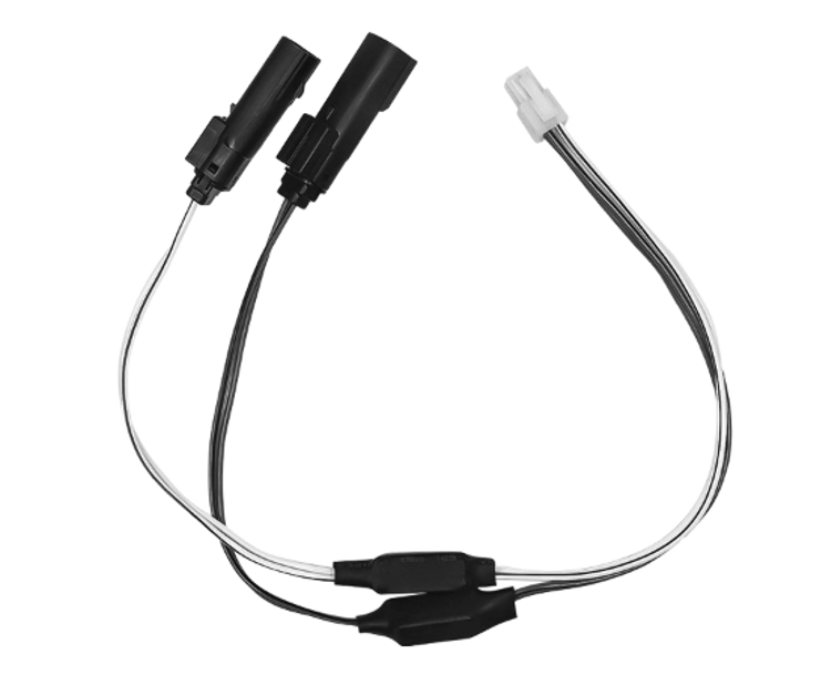 CICADA AUDIO FRONT OUTPUT Y-SPLITTER WITH LOWER SPEAKER EXTENTIONS (HDFOMYLWR)