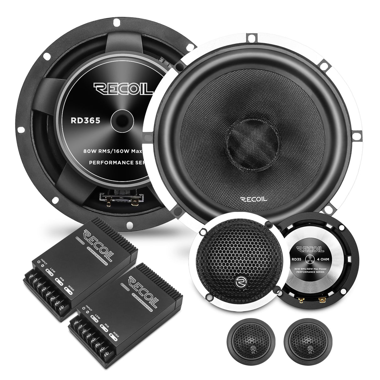 Recoil ECHO PRO SERIES 3-Way Component Speaker System (RD365)