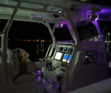 Roswell FIREFLY 6.5" Wakeboard Tower Speakers with Clamps + RGB (White) (R1FIREFLYWHT)