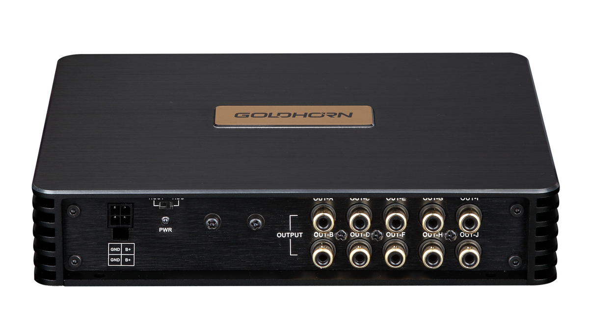 Goldhorn DSPA SERIES 8-Channel Amplifier with 10-Channel DSP Processor - 25 Watts x 4 RMS + 60 Watts x 4 RMS (DSPA810PRO)