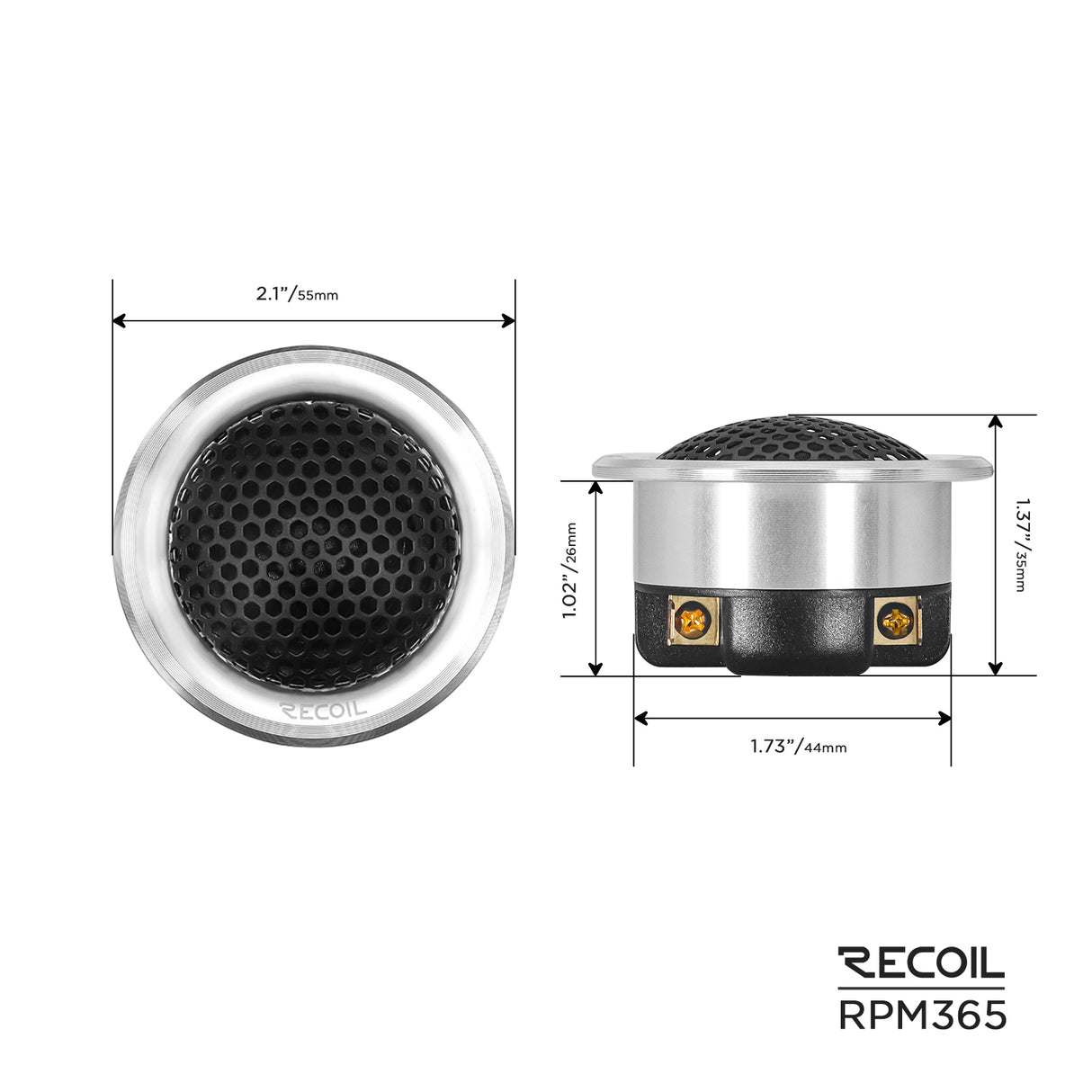 Recoil AUDIOPHILE RPM SERIES 3-Way Component Speaker System (RPM365)