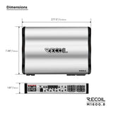 RECOIL Marine Grade 8-Channel Amplfiier - 120 Watts x 8 RMS @ 4 Ohms (M16008)