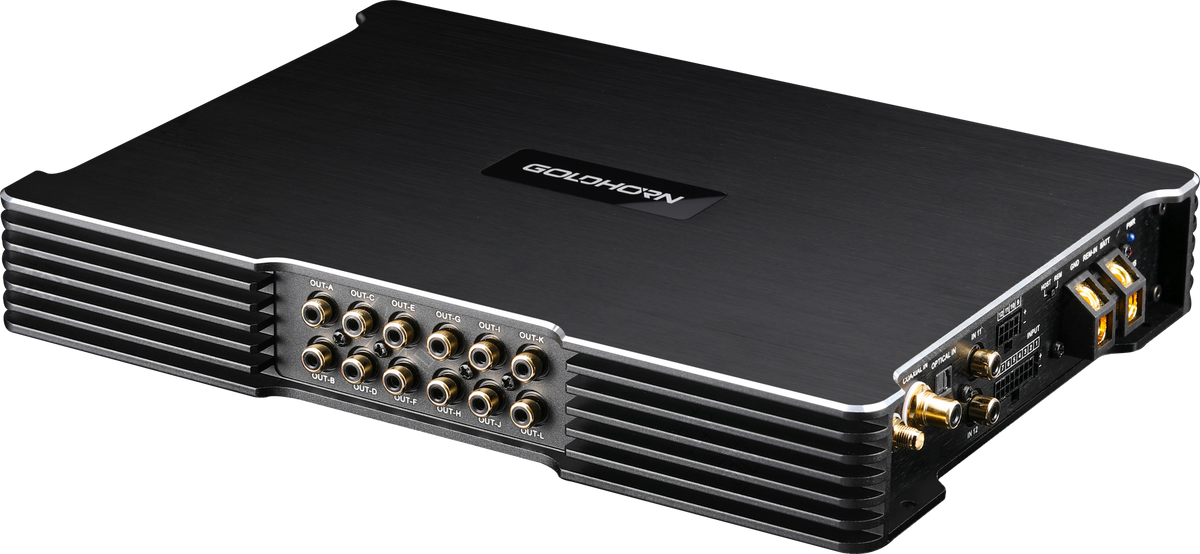 Goldhorn DSP ULTRA SERIES 10-Channel Amplifier / 12-Channel DSP - 50 Watts x 8 RMS + 100 Watts x 2 RMS (DSPA1012PLUS)