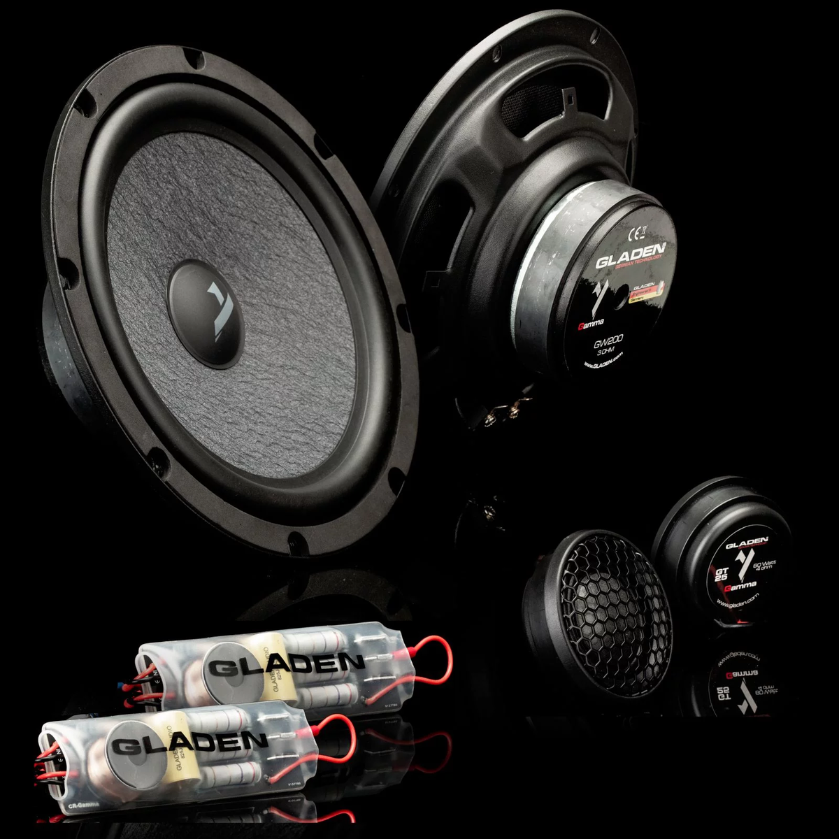 GLADEN GAMMA 8" Component Speakers - 3 Ohm Imedance (sold as a SET) (GAMMA2002)