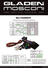 VAG SOUND UP harness for installation of PICO 8|10DSP in a VAG vehicle with 6 Channel Radio (SUVAG6CH)