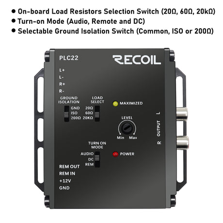 2 Channel LOC with 2 Channel RCA Outputs (up to 20V Input Handling) (PLC22D)