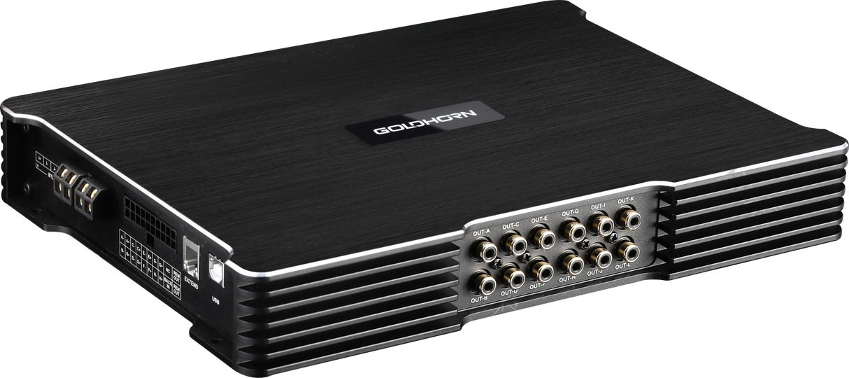 Goldhorn DSP ULTRA SERIES 10-Channel Amplifier / 12-Channel DSP - 50 Watts x 8 RMS + 100 Watts x 2 RMS (DSPA1012PLUS)