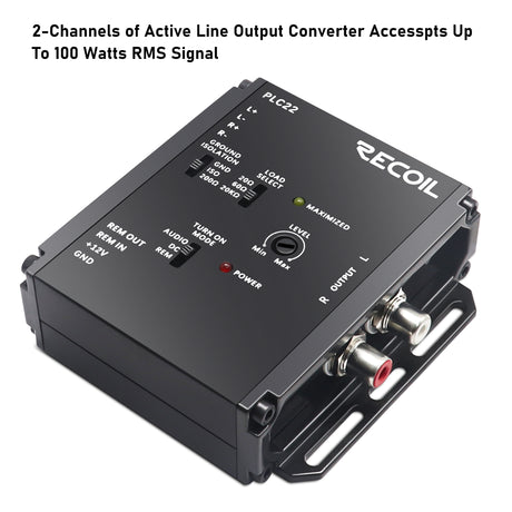 Recoil 2 Channel LOC with 2 Channel RCA Outputs (up to 20V Input Handling) (PLC22D)