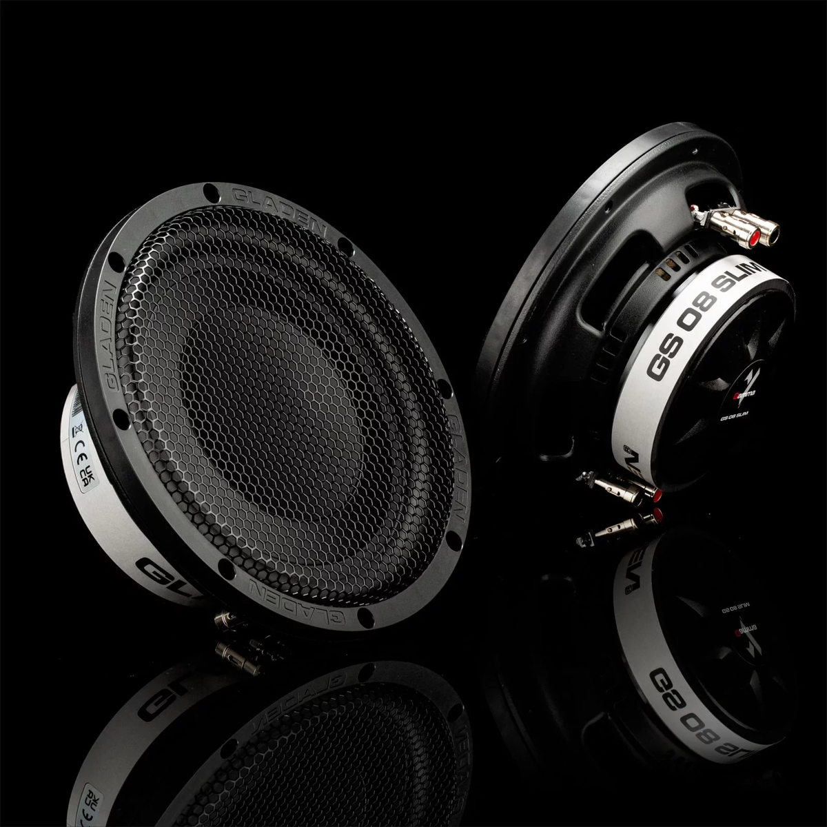 GLADEN GAMMA 8" SLIM Subwoofer and Grille - sold as EACH (GAMMAGS08SLIM)