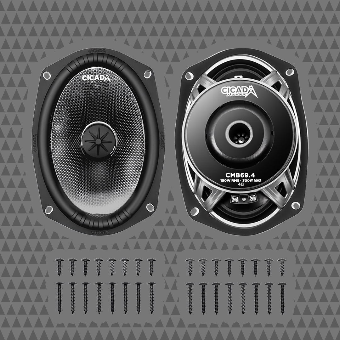 Cicada 6X9-Inch Pro Mid-Bass - Carbon Matrix Cone - 4Ω (CMB694)