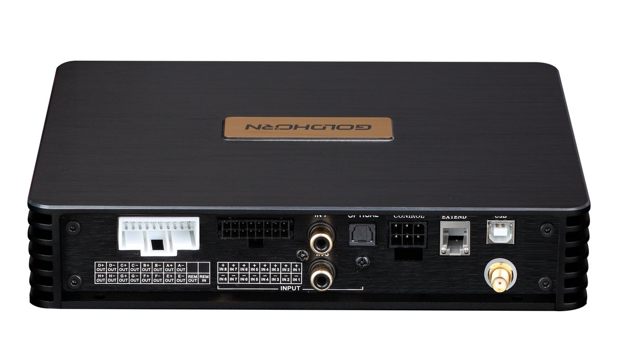 Goldhorn DSPA SERIES 8-Channel Amplifier with 10-Channel DSP Processor - 25 Watts x 4 RMS + 60 Watts x 4 RMS (DSPA810PRO)