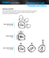 Recoil Bluetooth Amplified 11-Speaker Sound Bar (PSB11)