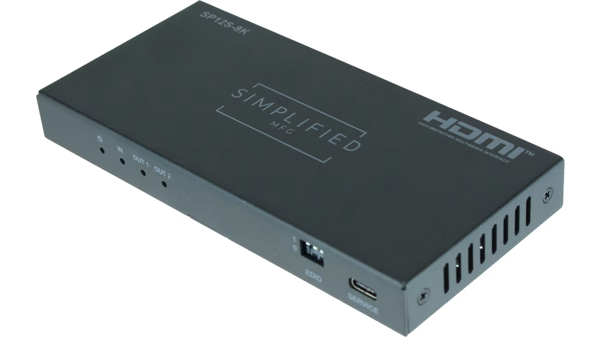 HDMI 2.1 1 to 2 HDMI splitter with scaling and HDR to SDR conversion (SP12S8K)