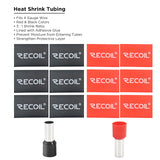 RECOIL Wire Ferrules 4 AWG - 12 Pack (6 Red, 6 Black) (WF412)