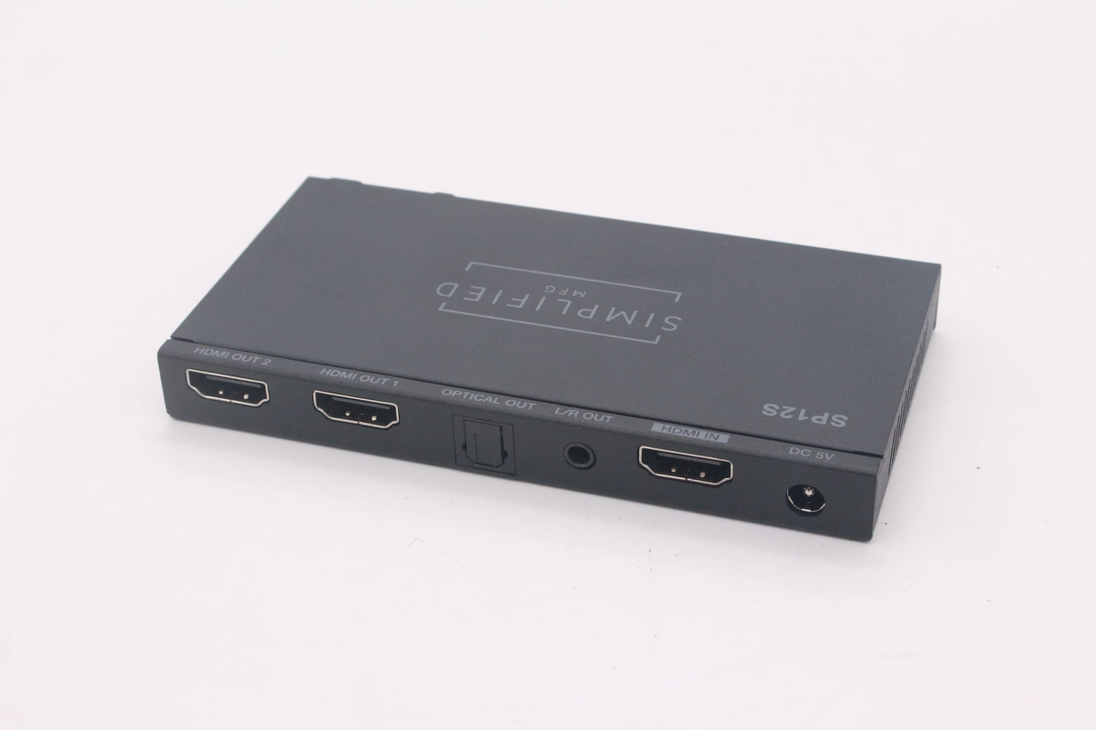 HDMI 2.0b 1 to 2 HDMI splitter with audio breakout and scaling (SP12S)