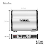 RECOIL Marine Grade 6-Channel Amplfiier - 110 Watts x 6 RMS @ 4 Ohms (M12006)
