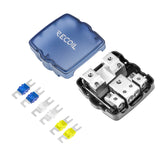 RECOIL 2 Position Combination Power / Ground Distribution Block - 1/0 AWG inputs / 4 AWG Power & Ground Outputs (MPG2)