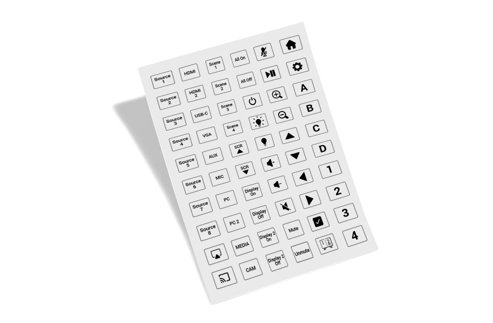 Wyrestorm Synergy 10-button Keypad Controller | Only comes with US back box (SYNKEY10)