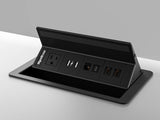 Wyrestorm Flip Up In-Desk Connectivity | 2 HDMI & USB-C Passthrough | USB Charging | RJ-45  (IDB400NA)