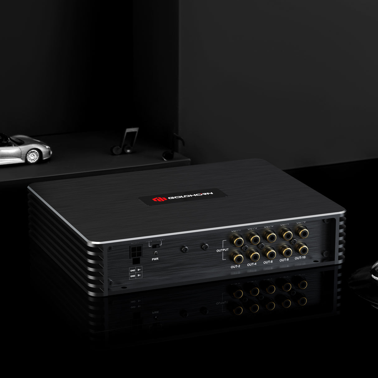 Goldhorn DSPA SERIES 8-Channel Amplifier with 10-Channel DSP Processor - 30 Watts x 8 RMS - CLASS A/B (DSPA810SEV2)