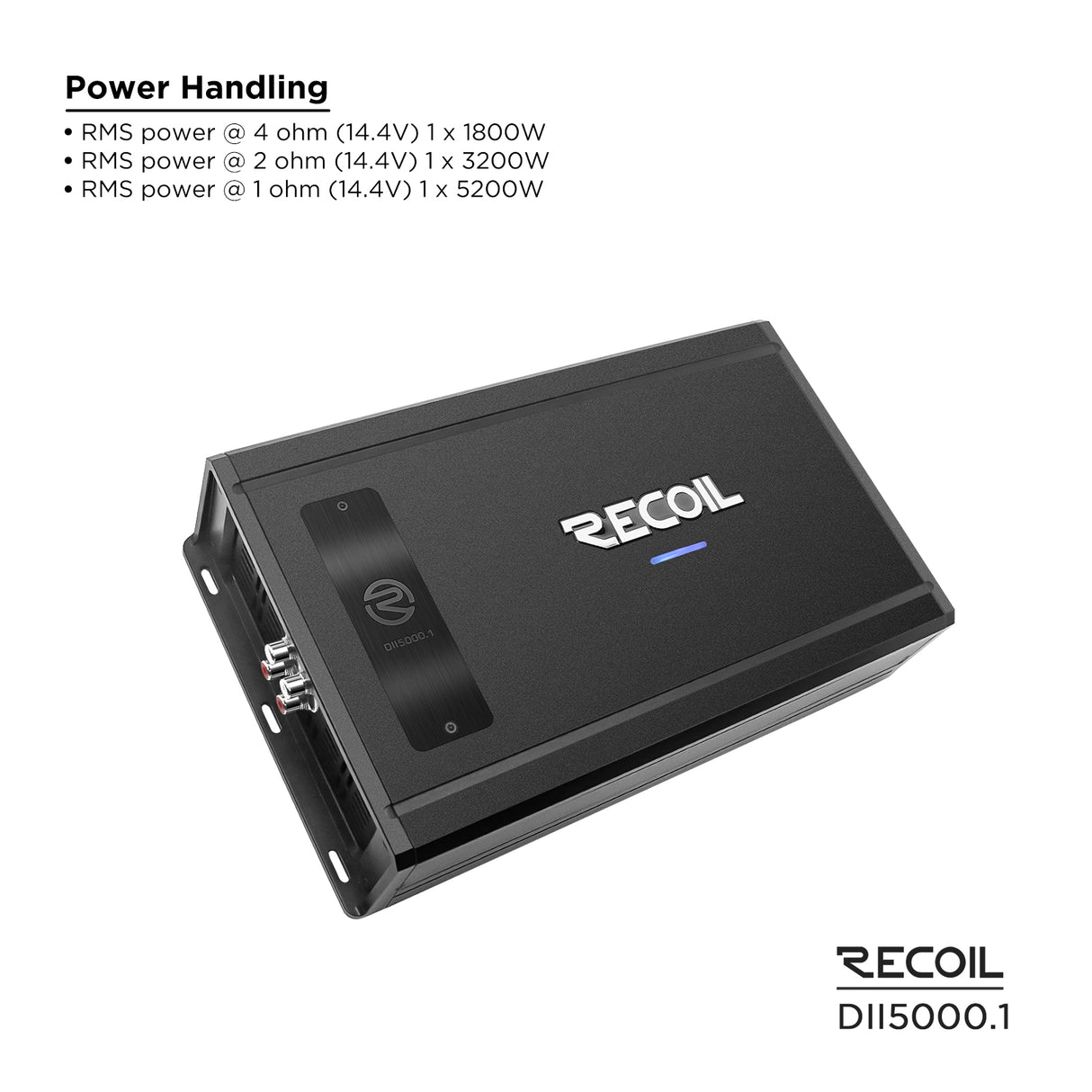 Recoil DII SERIES Mono Block Amplifier 5,200 Watts RMS x 1 @  Ohm (DII50001)