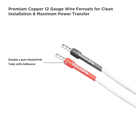 RECOIL Wire Ferrules 12 AWG - 20 Pack (10 Red, 10 Black) (WF1220)