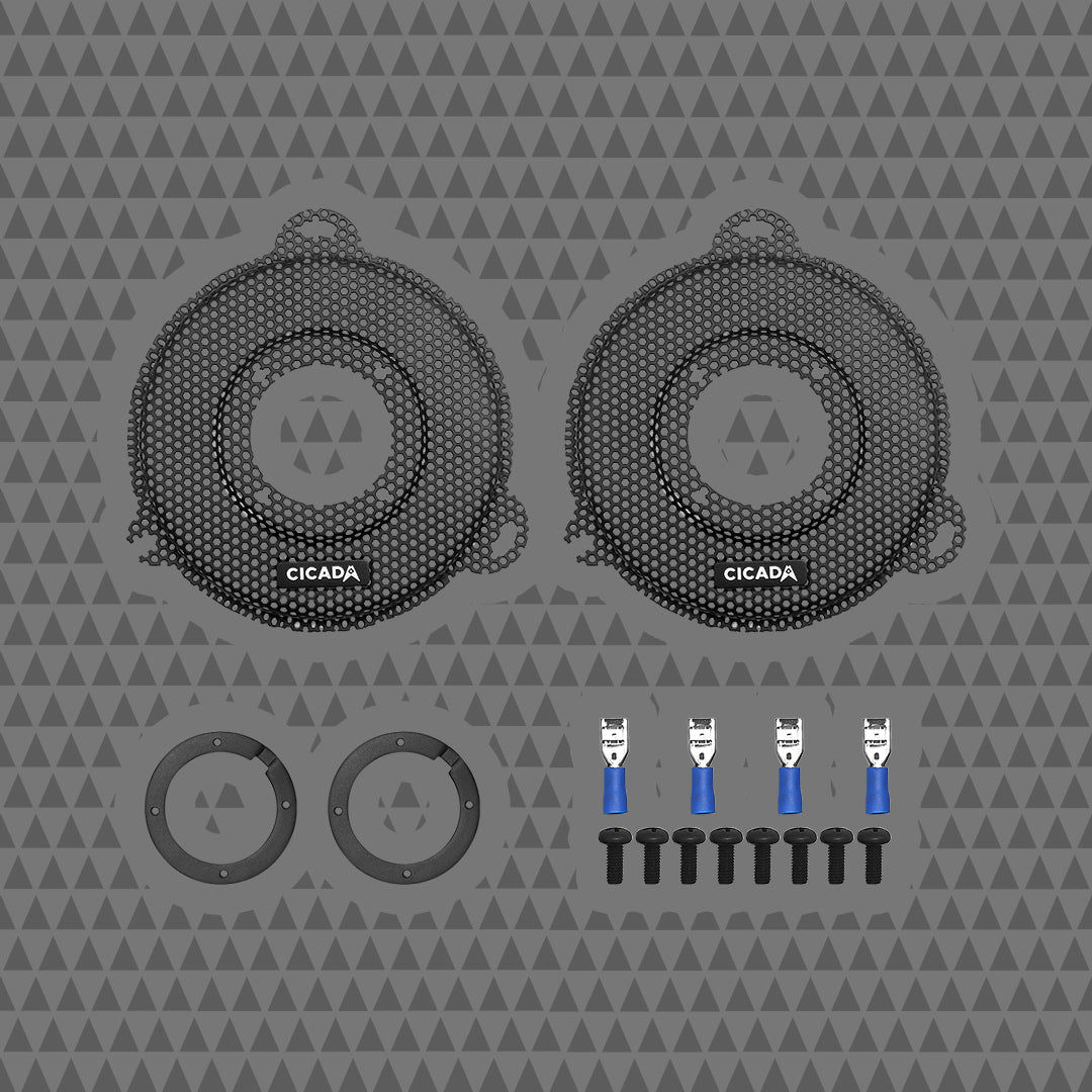 HARLEY DAVIDSON STREET GLIDE Metal Replacement Grilles w/Tweeter Cutout for RR075T (CHDSGGT)