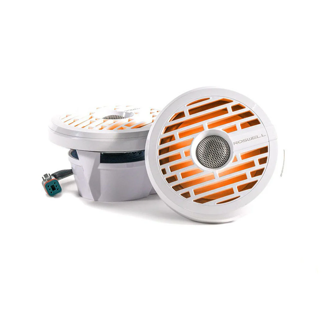 Roswell R1 SERIES 6.5" Marine Coaxial Speakers with RGB - White (R165WHITE)