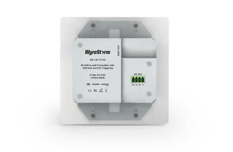 3-Input 4K60Hz 4:2:0 In-wall HDBaseTª Switcher | 2 HDMI + USB-C | CEC  | 2-Gang (4K: 100m/328ft) (SW130TXUS)