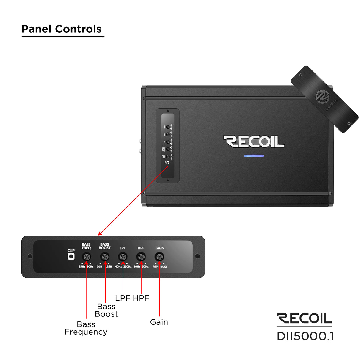 Recoil DII SERIES Mono Block Amplifier 5,200 Watts RMS x 1 @  Ohm (DII50001)