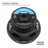 Recoil ECHO PRO SERIES 15" Dual 4 Ohm Subwoofer - 800 Watts RMS Power Handling (PW15D4)