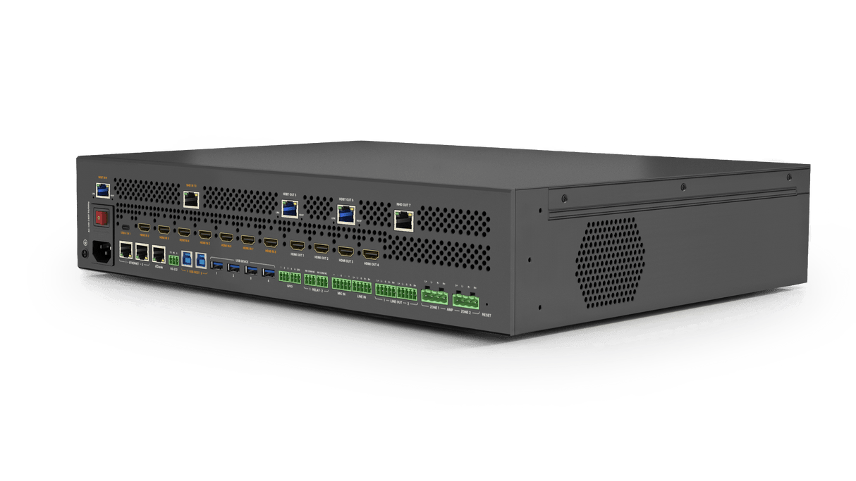 Wyrestorm 4K60Hz 10x7 Seamless Matrix | 4K60Hz 4:4:4 | 7 HDMI & 1 USB-C input | NetworkHD (500 series) & HDBaseT Inputs & outputs  (MX1007HYB)