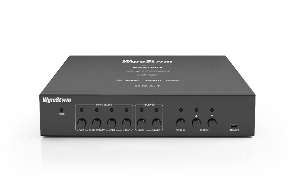 Synergyª 4-input 4K60Hz 4:2:0 HDBaseTª  Switcher | USB 2.0 | Ethernet Passthrough | IR, CEC & RS232 Passthrough (4K: 100m/328ft) (SW510TX)