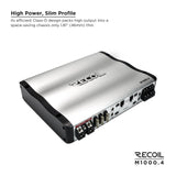 RECOIL Marine Grade 4-Channel Amplfiier - 160 Watts x 4 RMS @ 4 Ohms (M10004)