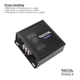 Recoil DII SERIES 4-Channel Amplifier 62 Watts x 4 RMS @ 4 Ohms (DII4004)