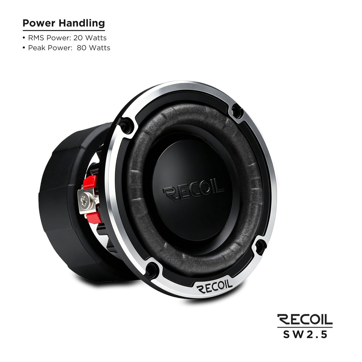 RECOIL 2.5" SUBWOOFER - 20 Watts RMS Power Handling (SW25)