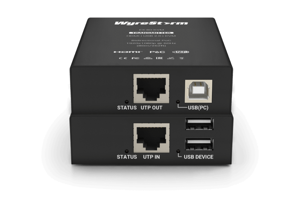 1080p60Hz UTP Extender | USB 2.0 | PoC (EX80KVM)