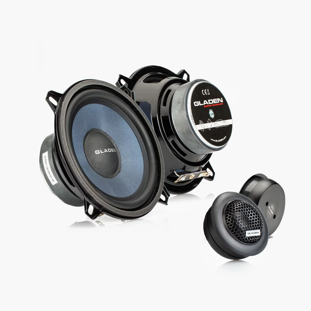 GLADEN ALPHA 5.25" Component Speaker Kit (sold as a SET) (ALPHA130)