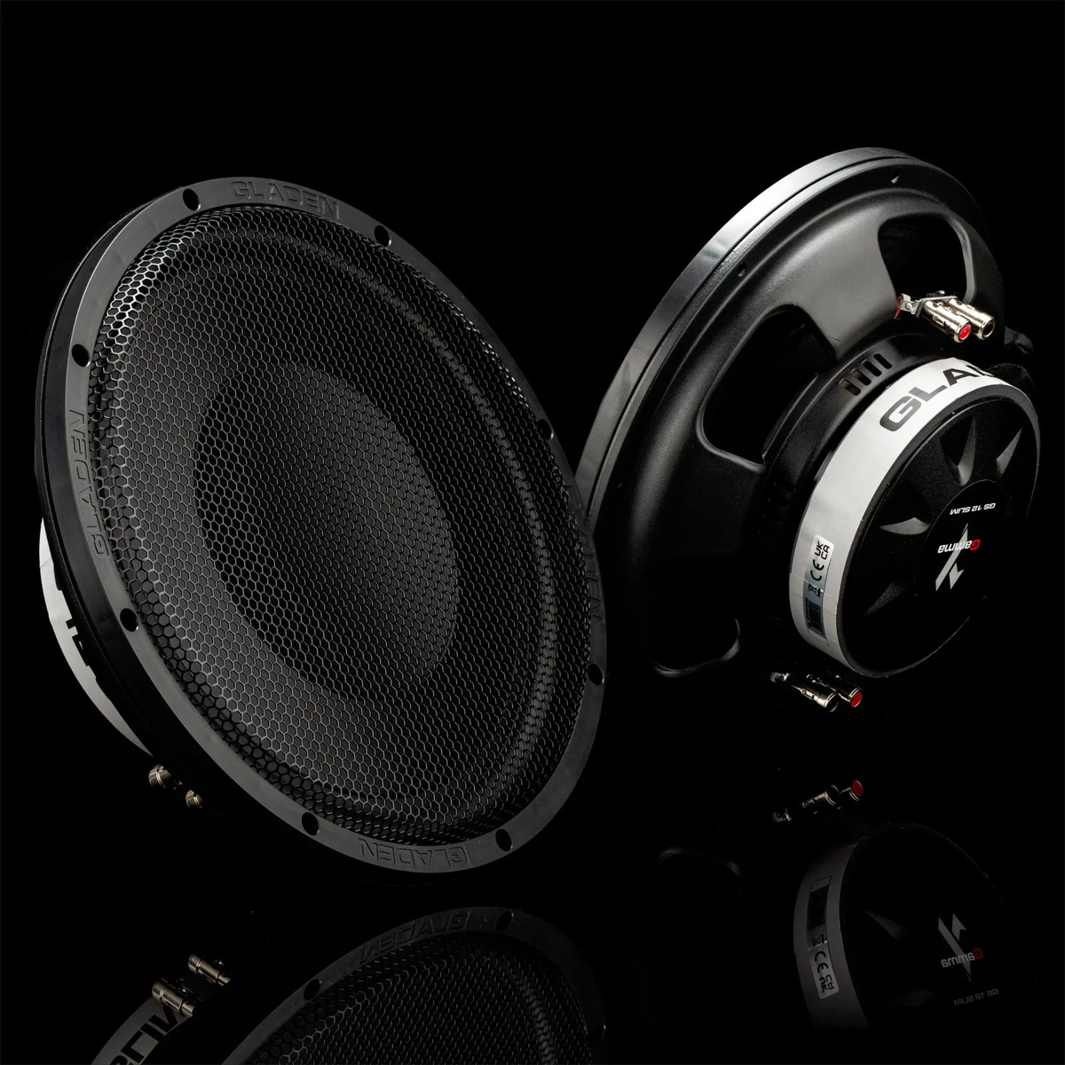 GLADEN GAMMA 12" SLIM Subwoofer and Grille - sold as EACH (GAMMAGS12SLIM)