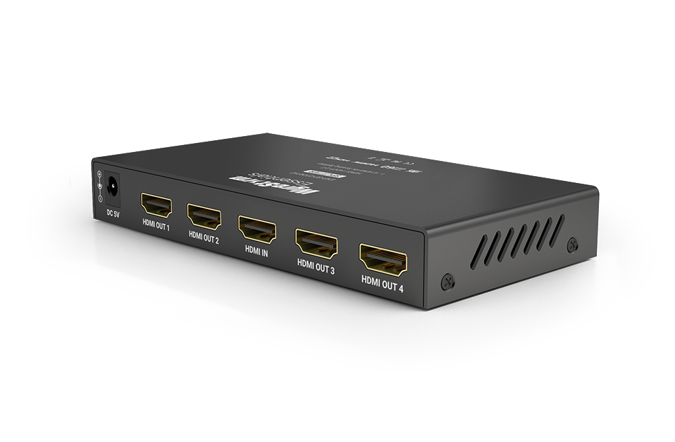 Wyrestorm 4K60Hz 1x4 HDMI Splitter | 4K60Hz 4:4:4 | Dolby Vision & HDR | 4k > 1080p Down-Scaler (EXPSP0104H2)