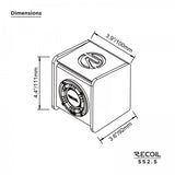 RECOIL 2.5" LOADED ACRYLIC SUBWOOFER ENCLOSURE (SS25)