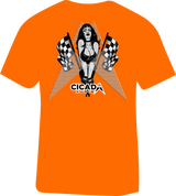 CICADA AUDIO "BABE" T-SHIRT ORANGE - 2XL (CTOB2XL)