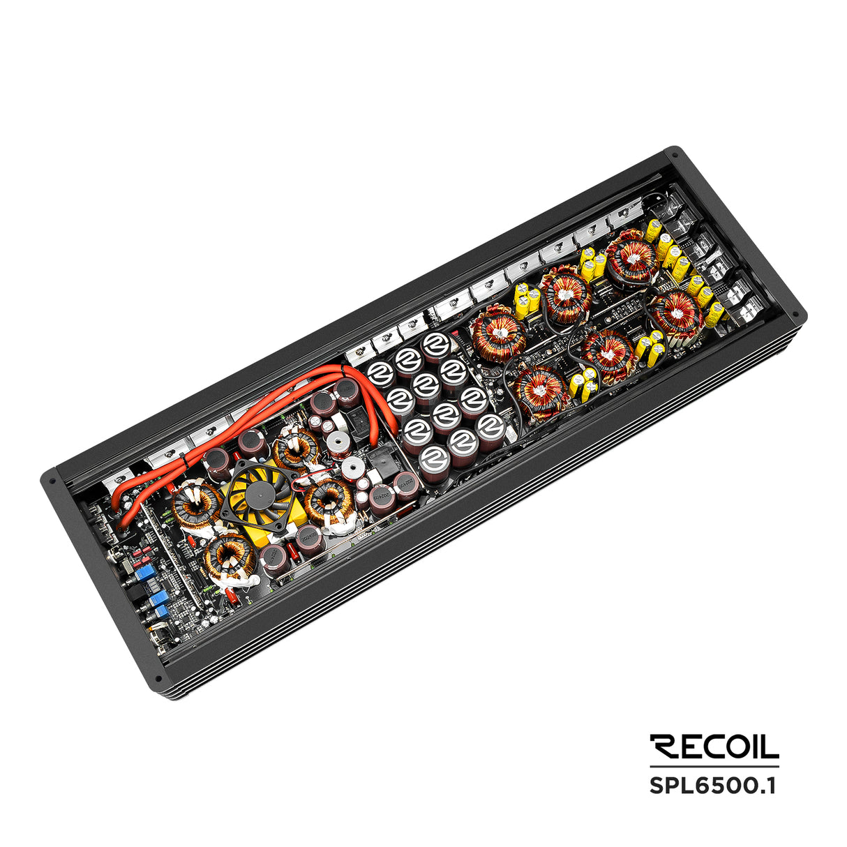 Recoil SPL SERIES Mono Block Amplifier 6,500 Watts RMS @ 1 Ohm, Subwoofer Level Control Included (SPL65001)