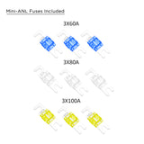 RECOIL 2 Position Combination Power / Ground Distribution Block - 1/0 AWG inputs / 4 AWG Power & Ground Outputs (MPG2)