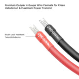 RECOIL Wire Ferrules 4 AWG - 12 Pack (6 Red, 6 Black) (WF412)